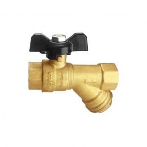 Кран шар фильтром 3/4" (бабочка) латунь  REMSAN