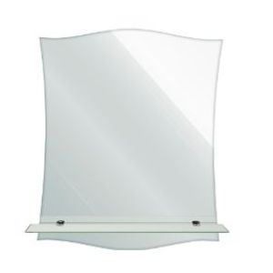 Зеркало (480 х 570) с креп. и полкой (45700)