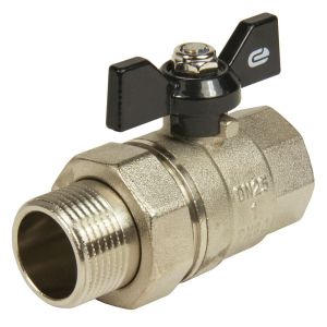 Кран шар амер. 1/2" никель ONDO