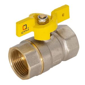 Кран газовый 1"  г/г бабочка СТМ ГАЗ