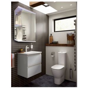 Зеркало-шкаф «ВОЛНА - 550» Розовый перламутр