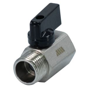 Кран шар. «Millennium» МИНИ 1/2"  г/ш (бабочка) никель