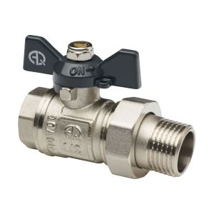 Кран шар амер. 3/4"  AQualink бабочка (никель)