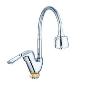 Смеситель «ZEGOR» (YUB4-Е181) кухня Утка/Гибкий излив/гайка Ф40