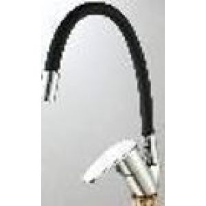 Смеситель «Solone»  (KAG-4003КВ) Утка-Гибкий Черный излив/гайка