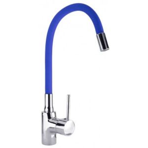 Смеситель «VANN» кухня, 35 мм на гайке гибкий излив Синий