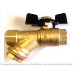 Кран шар фильтром 1/2" латунь/бабочка