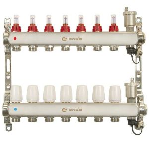 Коллекторная группа 1" с Расходомерами на 7 вых. ONDO