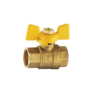 Кран газовый 1/2" г/г бабочка (Lemen)