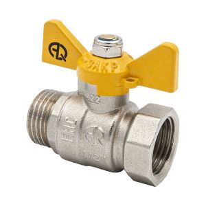 Кран газовый 1/2" г/ш  бабочка (AQUALINK)