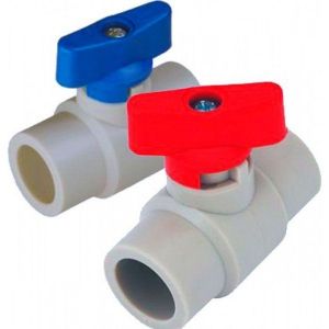 ПП Кран шаровый Мини Ф 32  (красная ручка)  MI