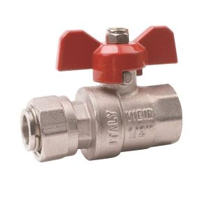 Кран шар. с накидной гайкой 1/2"  Vieir