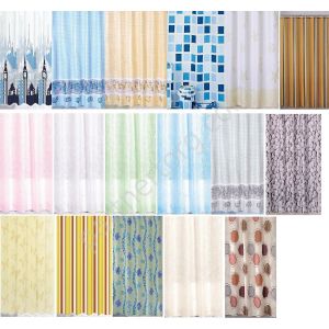 Штора для ванной с кольцами (837) (цветная)