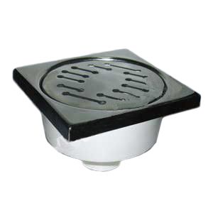 Трап ПП Ф 50 (сух.затв) Прямой (15*15) Нерж.реш.