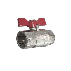 Кран шар. «Elleven''  1/2»  г/г (бабочка) (никель)