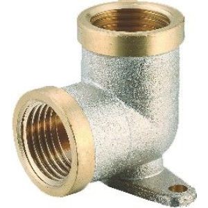 Уголок 1/2 г/г  с крепежом  (хром)