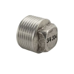 Заглушка  3/4"  наружняя резьба, из нержавеющей стали марки 304