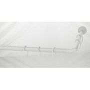 Карниз для ванной «ZALEI» 90-90-90см, белый, Угл. алюм