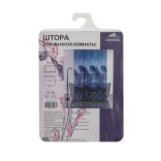 Штора для ванной (арт. 01-04) ДЕЛЬФИНЫ 180х180 без колец (Санакс)