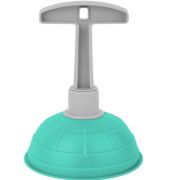 Вантуз пластик Disco D125 Т-обр. ручка цв. аквамарин SC 3202