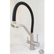 Смеситель «LEMEN» кухня с доп. подкл. питьевой воды черный излив (G98300-Е9)