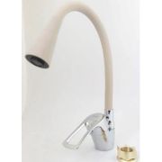 Смеситель «LEMEN» D40 кухня/гиб/Молочный/ с перекл. (LВ 91477-М8)