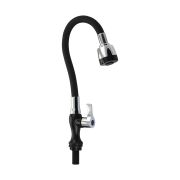 Смеситель «BRIMIX» МОНО, гибкий 2-х режим. излив, из пластика АБС ЧЕРНЫЙ (6632)