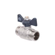 Кран шар. «AQualinkI''  1/2»  ш/ш (бабочка) (никель)