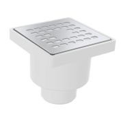 Трап ПП Ф 50 (сухой затвор) Прямой (10*10) Нерж.решетка (Т506-6)