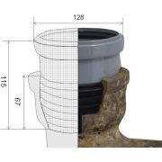 Муфта ремонтная вставная Ф 110/90 (востановитель реструба) Серая ТП