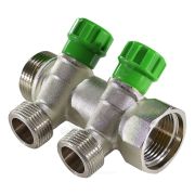 Коллектор с регул.вент. 2 вых. 3/4 х 1/2 н/р SantechSystems