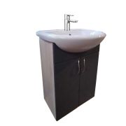 Тумба «УЮТ-55» 2-е двери ЛОФТ каркас Дуб Санома, фасад ГРАФИТ