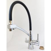 Смеситель «LEMEN» кухня с доп. подкл. питьевой воды черный излив (LA9277-Е9)