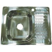 Мойка нерж. SMS 58*48 Врезн (18 см.) т. 0,8мм Прав