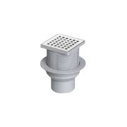 Трап пластм. Ф 110 прямой Регулируемый (15*15) Нерж. решетка VALFEX
