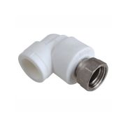 ПП Угол с накидной гайкой Ф20х1/2 (бел)