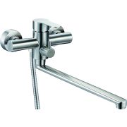 Смеситель «ZEGOR» (SAP7-В097) в/душ длин.излив НЕРЖ