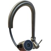 Смеситель «ZEGOR» (KOD4-А090) кухня c Выдвиж. лейкой, НЕРЖ