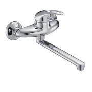 Смеситель «ZEGOR» (NHK12- А048) кухня настенный 1-рук