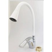 Смеситель «LEMEN» D40 кухня/гиб/Белый/ с перекл. (LВ 91477-W8)