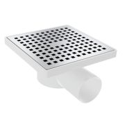 Трап ПП Ф 50 (сухой затвор) Угловой (15*15) Нерж.решетка (Т502-6)